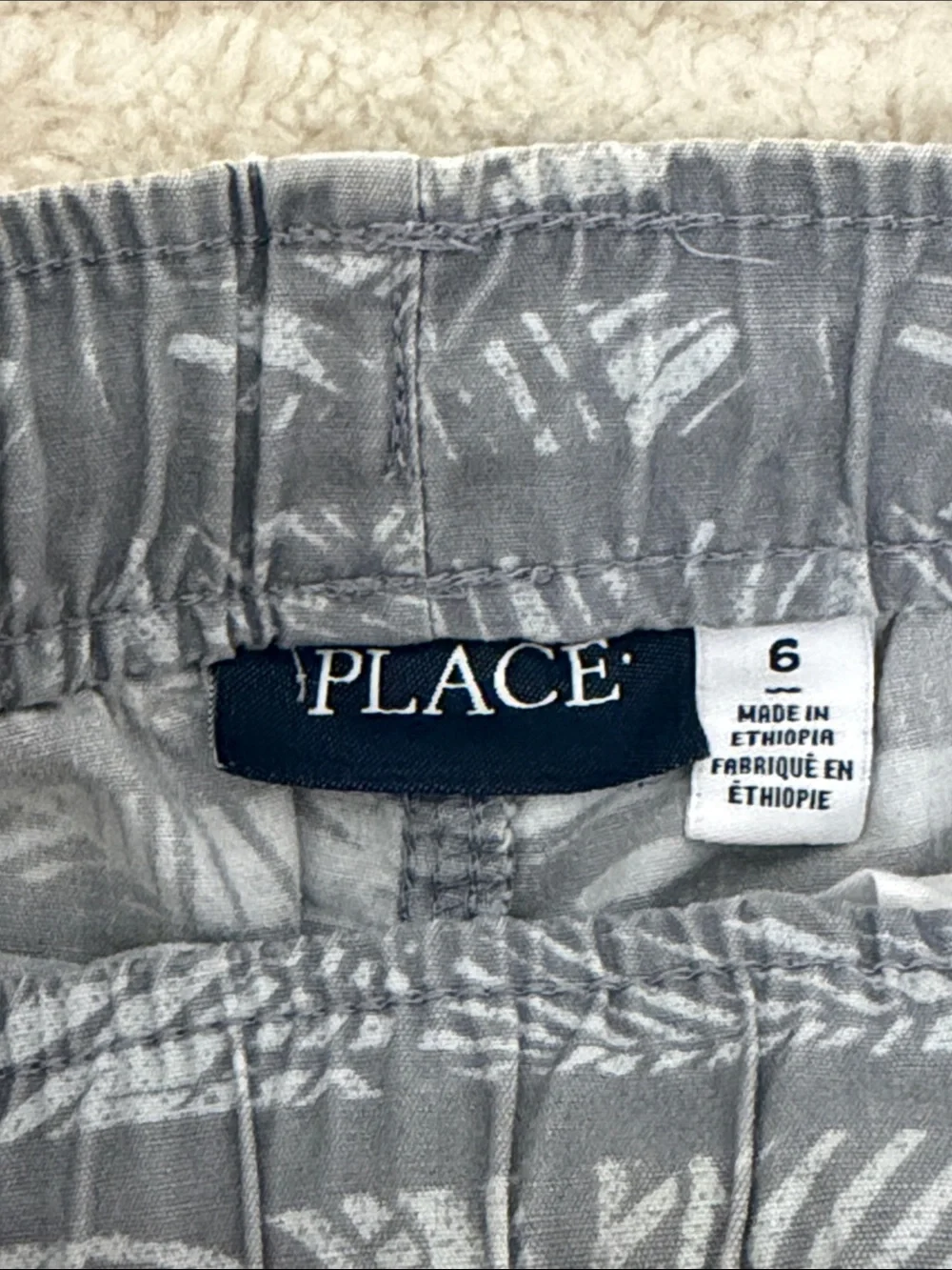 The Children's Place Gray Printed Kids Swim Trunks